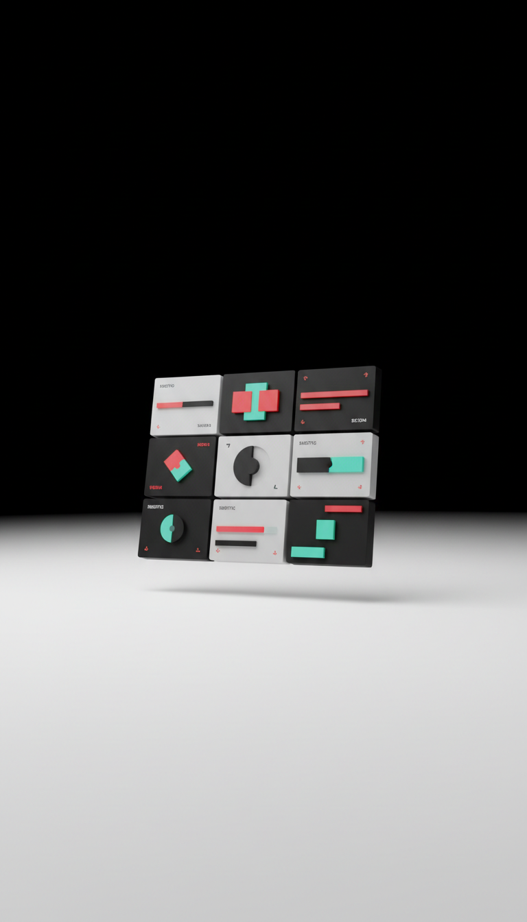 Homepage Interface With Grid Layout